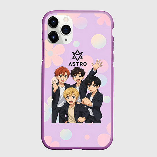 Чехол iPhone 11 Pro матовый Astro anime / 3D-Фиолетовый – фото 1