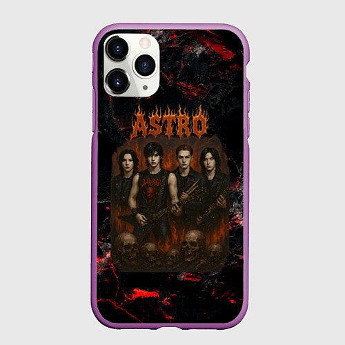Чехол iPhone 11 Pro матовый Astro в стиле хэви-метал / 3D-Фиолетовый – фото 1