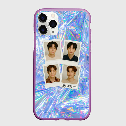 Чехол iPhone 11 Pro матовый Astro четыре фото / 3D-Фиолетовый – фото 1