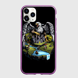 Чехол iPhone 11 Pro матовый Королевский грифон замка - Герои Меча и Магии 3