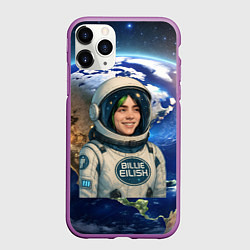Чехол iPhone 11 Pro матовый Билли Айлиш в стиле космонавта