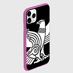 Чехол iPhone 11 Pro матовый Дагестанский орел, цвет: 3D-фиолетовый — фото 2