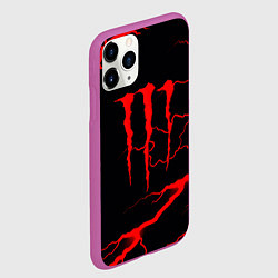 Чехол iPhone 11 Pro матовый Monster energy storm red, цвет: 3D-фиолетовый — фото 2
