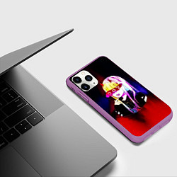 Чехол iPhone 11 Pro матовый Anime XX Zero Two 002, цвет: 3D-фиолетовый — фото 2