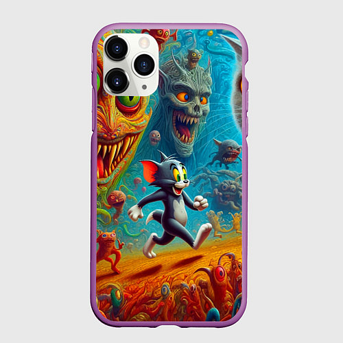 Чехол iPhone 11 Pro матовый Красочный сон Тома за минуту до пробуждения / 3D-Фиолетовый – фото 1