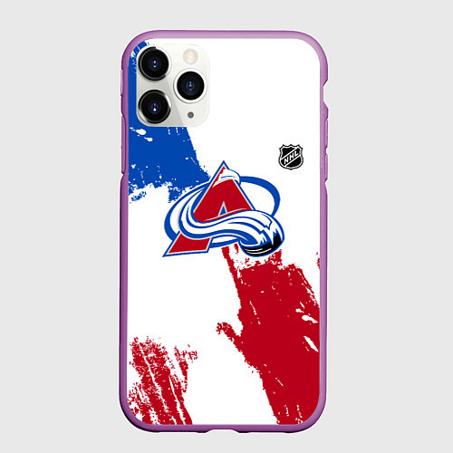 Чехол iPhone 11 Pro матовый Колорадо Эвеланш - брызги красок / 3D-Фиолетовый – фото 1