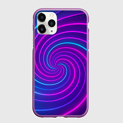 Чехол iPhone 11 Pro матовый Сине-фиолетовая спираль, цвет: 3D-фиолетовый