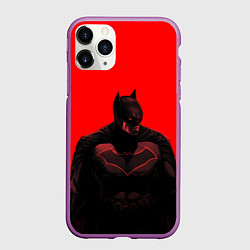 Чехол iPhone 11 Pro матовый Пугающий Бэтмен, цвет: 3D-фиолетовый
