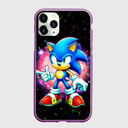 Чехол iPhone 11 Pro матовый Sonic in space