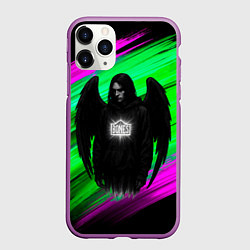 Чехол iPhone 11 Pro матовый Bones падший ангел, цвет: 3D-фиолетовый