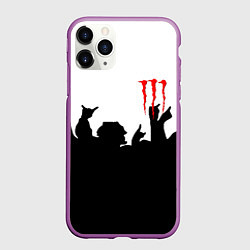 Чехол iPhone 11 Pro матовый Monster energy rock black