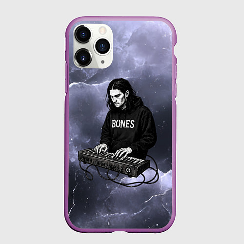Чехол iPhone 11 Pro матовый Bomes клавишник / 3D-Фиолетовый – фото 1