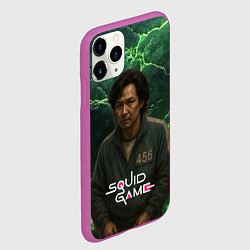 Чехол iPhone 11 Pro матовый Игра в кальмара игрок 456, цвет: 3D-фиолетовый — фото 2