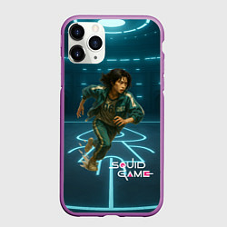 Чехол iPhone 11 Pro матовый Игра в кальмара - игрок 067 бежит, цвет: 3D-фиолетовый