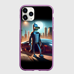 Чехол iPhone 11 Pro матовый Бендер с пистолетом - Нью-Йоркская мафия