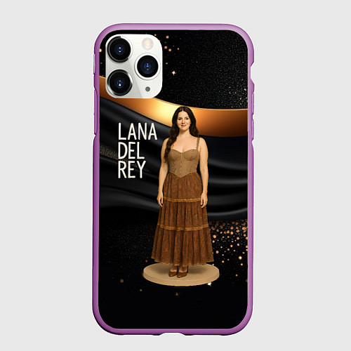 Чехол iPhone 11 Pro матовый Lana Del Rey в ретро платье / 3D-Фиолетовый – фото 1
