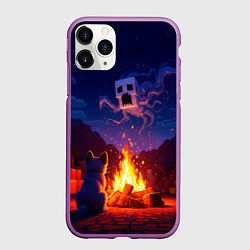 Чехол iPhone 11 Pro матовый Собака и гаст, цвет: 3D-фиолетовый