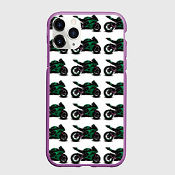 Чехол iPhone 11 Pro матовый Motorbike dark green