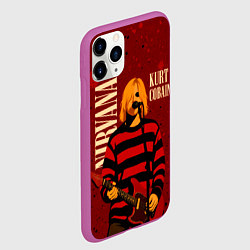 Чехол iPhone 11 Pro матовый Нирвана, гранж из 90-х, цвет: 3D-фиолетовый — фото 2