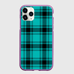 Чехол iPhone 11 Pro матовый Checkered blue