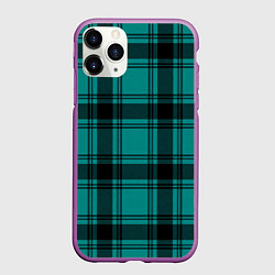 Чехол iPhone 11 Pro матовый Checkered dark blue