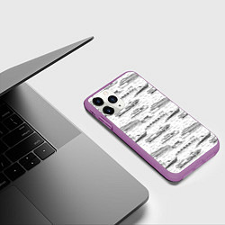 Чехол iPhone 11 Pro матовый Корабли на Неве, цвет: 3D-фиолетовый — фото 2