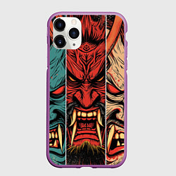 Чехол iPhone 11 Pro матовый Demons Oni - neuroart