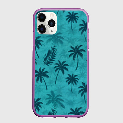 Чехол iPhone 11 Pro матовый Гавайский стиль - Томми Версетти / 3D-Фиолетовый – фото 1