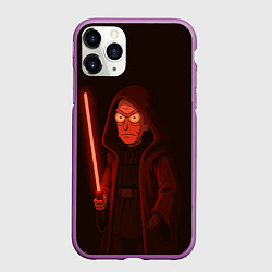 Чехол iPhone 11 Pro матовый Рик - владыка ситх, цвет: 3D-фиолетовый