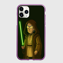 Чехол iPhone 11 Pro матовый Рик - магистр-джедай
