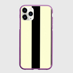 Чехол iPhone 11 Pro матовый Color black beige line