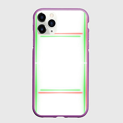 Чехол iPhone 11 Pro матовый Neon light green red