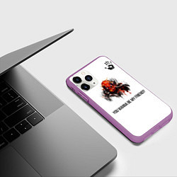 Чехол iPhone 11 Pro матовый Deadpool - быть другом, цвет: 3D-фиолетовый — фото 2