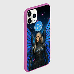 Чехол iPhone 11 Pro матовый Космическая Леди Гага, цвет: 3D-фиолетовый — фото 2