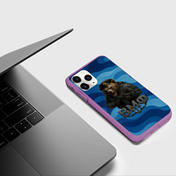 Чехол iPhone 11 Pro матовый ВМФ медведь, цвет: 3D-фиолетовый — фото 2