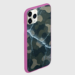 Чехол iPhone 11 Pro матовый Ледяной камуфляж, цвет: 3D-фиолетовый — фото 2