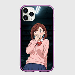 Чехол iPhone 11 Pro матовый Испуганная Сиратори Айра, цвет: 3D-фиолетовый