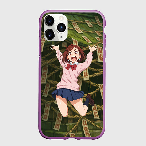 Чехол iPhone 11 Pro матовый Сиратори Айра испуганная в полете / 3D-Фиолетовый – фото 1