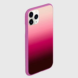 Чехол iPhone 11 Pro матовый Градиент transcendent pink омбре, цвет: 3D-фиолетовый — фото 2