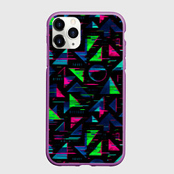 Чехол iPhone 11 Pro матовый Геометрия глитч