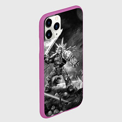 Чехол iPhone 11 Pro матовый Робаут Жиллиман - Ультрамарины Warhammer, цвет: 3D-фиолетовый — фото 2
