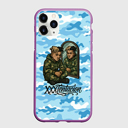 Чехол iPhone 11 Pro матовый XXXTentacion сидит рядом с зеркалом