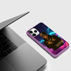 Чехол iPhone 11 Pro матовый XXXTentacion с цепью, цвет: 3D-фиолетовый — фото 2