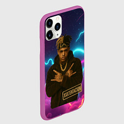 Чехол iPhone 11 Pro матовый XXXTentacion с цепью, цвет: 3D-фиолетовый — фото 2