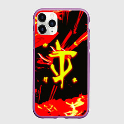 Чехол iPhone 11 Pro матовый Doom огненный