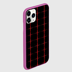 Чехол iPhone 11 Pro матовый Color black red crosses, цвет: 3D-фиолетовый — фото 2