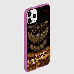 Чехол iPhone 11 Pro матовый Крылья Родины ВДВ, цвет: 3D-фиолетовый — фото 2