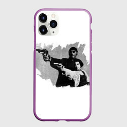 Чехол iPhone 11 Pro матовый Леон рисунок