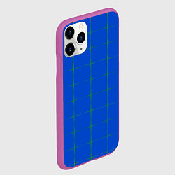 Чехол iPhone 11 Pro матовый Color blue stripes, цвет: 3D-фиолетовый — фото 2