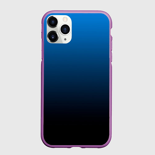 Чехол iPhone 11 Pro матовый Blue gradient / 3D-Фиолетовый – фото 1